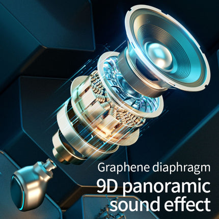 C1 Bluetooth 5.0 TWS Touch Polygonal Digital Display True Wireless Bluetooth Earphone with Charging Box, Polygonal