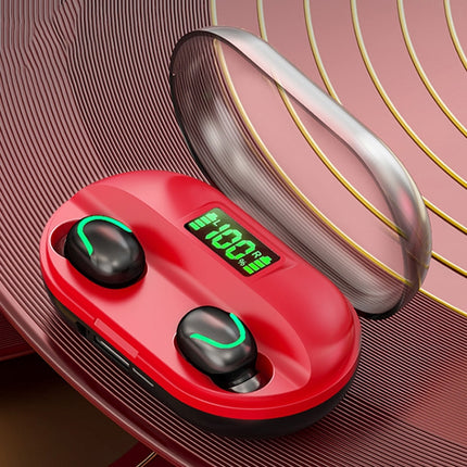Auriculares inalámbricos T2 Bluetooth 5.0 TWS con pantalla táctil digital y estuche de carga, T2 (negro), T2 (rojo), T2 (blanco)