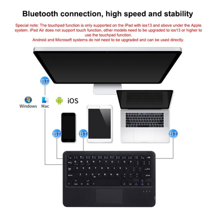 HB119B 10 inch Universal Tablet Wireless Bluetooth Keyboard with Touch Panel