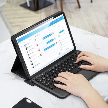 For Samsung Galaxy Tab S6 Lite DUX DUCIS Detachable Bluetooth Keyboard Ultrathin Horizontal Flip Leather Tablet Case with Touchpad & Smart Sleep Function & Holder