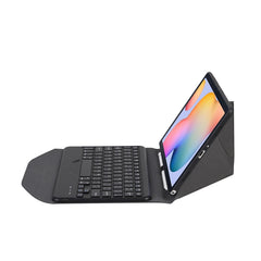 B610 Diamond Texture Triangle Back Holder Splittable Bluetooth Keyboard Leather Tablet Case for Samsung Galaxy Tab S6 Lite