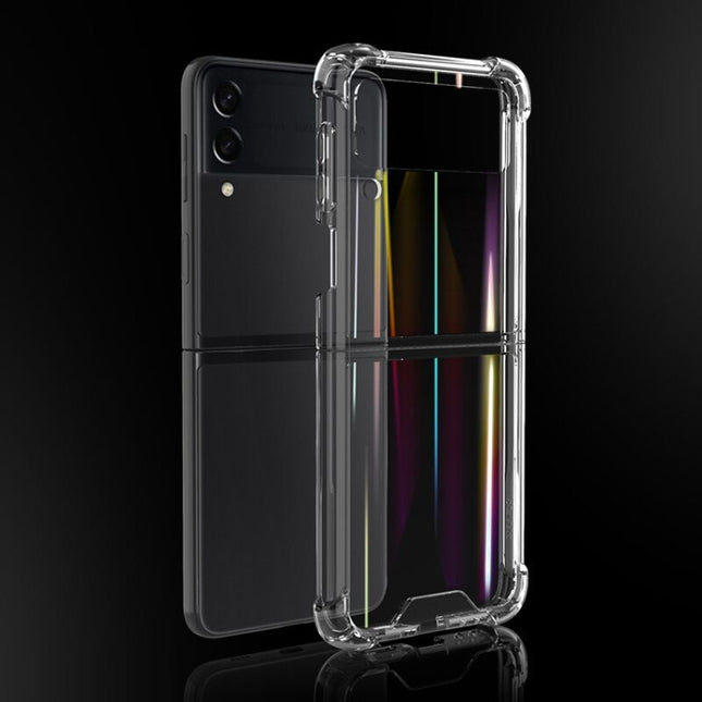 For Samsung Galaxy Z Flip3 5G Aurora PC + TPU Clear Four-corner Shockproof Protective Case