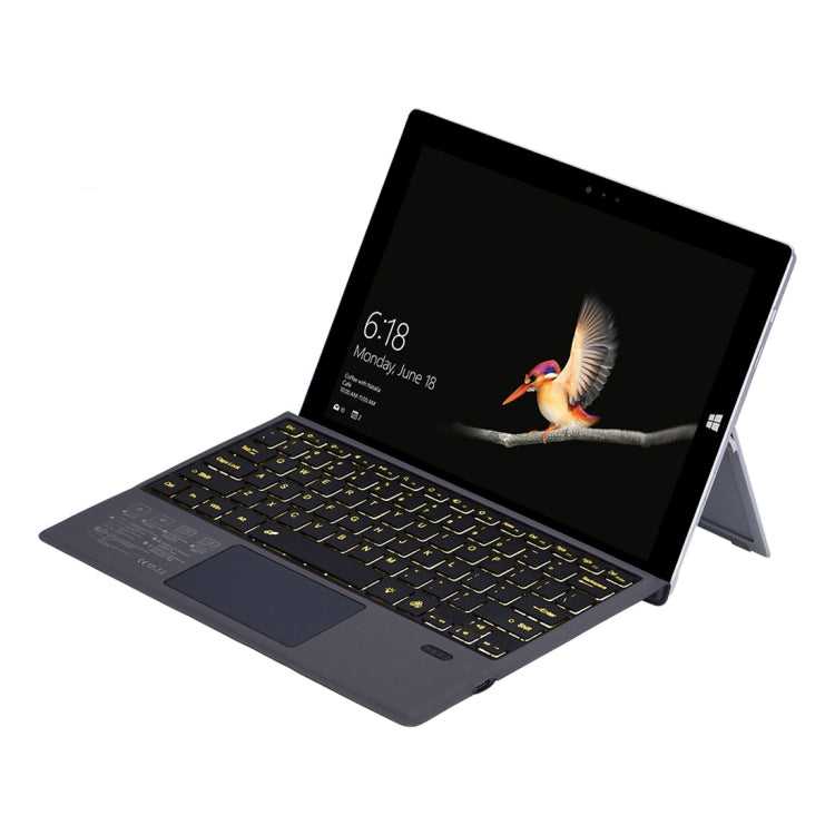 1089D-C For Microsoft Surface pro3 / pro4 / pro 2017 / pro6 / pro7 Universal Magnetic Adsorption Bluetooth 3.0 Keyboard Holster with Colorful Backlight