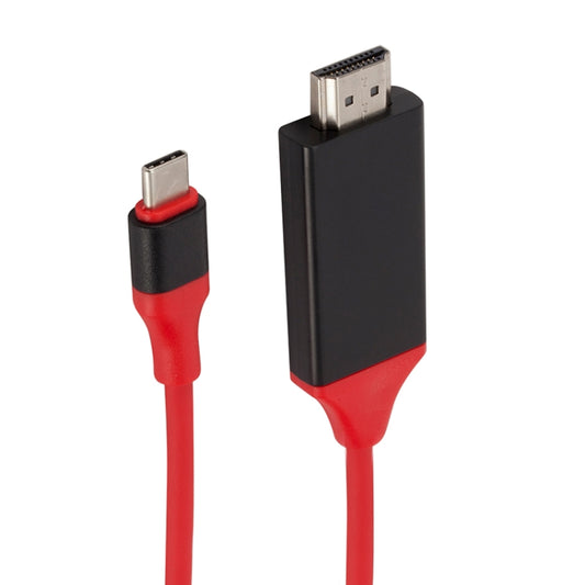 USB-C / Type-C 3.1 to 4K HD HDMI Plastic Video Cable, Length: 2m, 2m Red