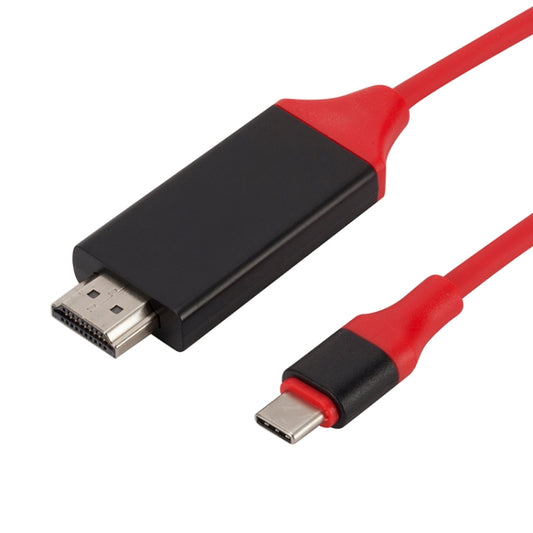 USB-C / Type-C 3.1 to 4K HD HDMI Plastic Video Cable, Length: 2m, 2m Red