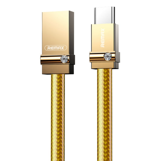 REMAX RC-091a 2.4A USB to USB-C / Type-C Golden Diamond Data Sync Charging Cable, Cable Length: 1m, RC-091a