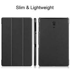 Funda de cuero sintético con tapa horizontal y textura Custer para Galaxy Tab A 10.5 / T595 y T590, con soporte plegable en tres posiciones y función de suspensión/activación, para Galaxy Tab A 10.5
