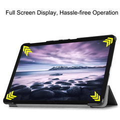 Funda de cuero sintético con tapa horizontal y textura Custer para Galaxy Tab A 10.5 / T595 y T590, con soporte plegable en tres posiciones y función de suspensión/activación, para Galaxy Tab A 10.5