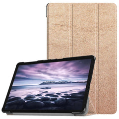 Custer Texture Horizontal Flip PU Leather Case for Galaxy Tab A 10.5 / T595 & T590, with Three-folding Holder & Sleep / Wake-up Function, For Galaxy Tab A 10.5