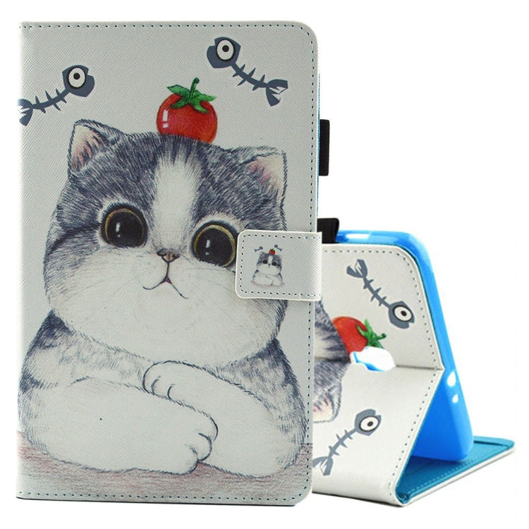 For Galaxy Tab A 8.0  / T380 & T385  Horizontal Flip Leather Case with Holder & Card Slots