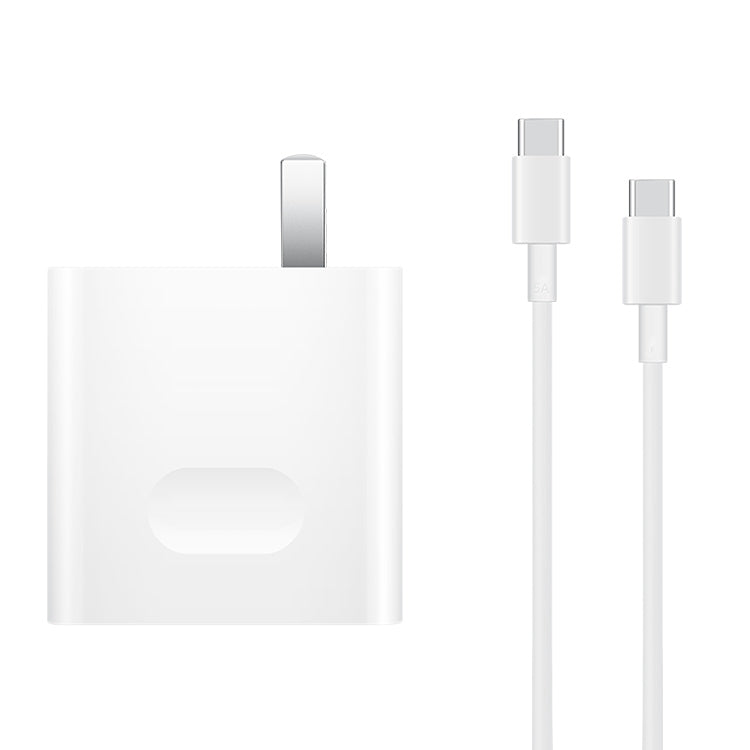 Original Huawei USB-C / Type-C Super Fast Charge Multi-Protocol Charger (Max 65W) with 1m 5A USB-C / Type-C to USB-C / Type-C Data Cable, US Plug, with Type-C to Type-C Cable