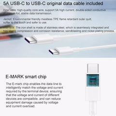 Original Huawei USB-C / Type-C Super Fast Charge Multi-Protocol Charger (Max 65W) with 1m 5A USB-C / Type-C to USB-C / Type-C Data Cable, US Plug, with Type-C to Type-C Cable
