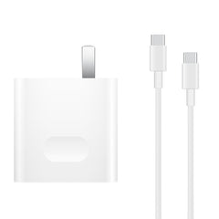 Original Huawei USB-C / Type-C Super Fast Charge Multi-Protocol Charger (Max 65W) with 1m 5A USB-C / Type-C to USB-C / Type-C Data Cable, US Plug, with Type-C to Type-C Cable