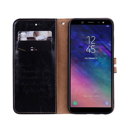 Business Style Oil Wax Texture Horizontal Flip Leather Case for Galaxy A6 (2018), with Holder & Card Slots & Wallet, For Galaxy A6 (2018)