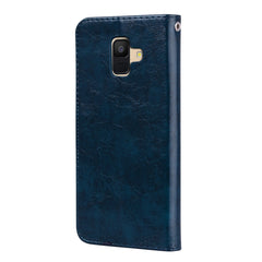 Business Style Oil Wax Texture Horizontal Flip Leather Case for Galaxy A6 (2018), with Holder & Card Slots & Wallet