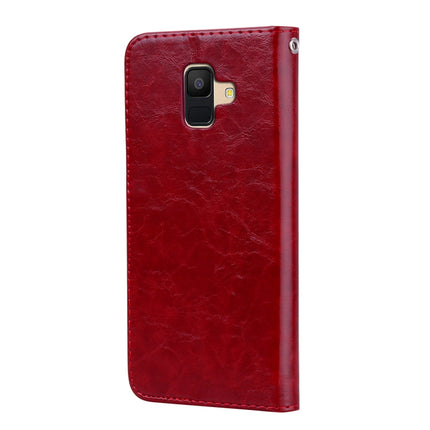 Business Style Oil Wax Texture Horizontal Flip Leather Case for Galaxy A6 (2018), with Holder & Card Slots & Wallet, For Galaxy A6 (2018)