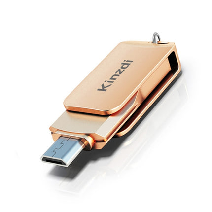 Kinzdi 64GB USB + Type-C Interface Metal Twister Flash Disk V8, 64GB Rose Gold, 64GB Silver