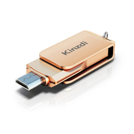 Kinzdi 64GB USB + Type-C Interface Metal Twister Flash Disk V8, 64GB Rose Gold, 64GB Silver