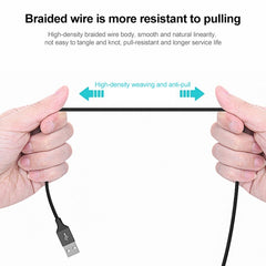 IVON CA52 2.4A USB to Type-C + Micro USB 2 in 1 Charging Sync Data Cable, Length: 1m, Type-C + Micro USB