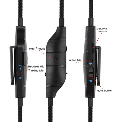 ZS0195 For Logitech G633 / G635 / G933 / G935 3.5mm Gaming Headset Audio Cable, Cable Length: 1.5m, For Logitech G633 1.5m