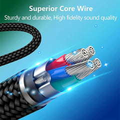 ZS0135 For SteelSeries Arctis 3 / 5 / 7 Earphone Audio Cable, Cable Length: 2m, Audio Cable Black, Audio Cable Silver