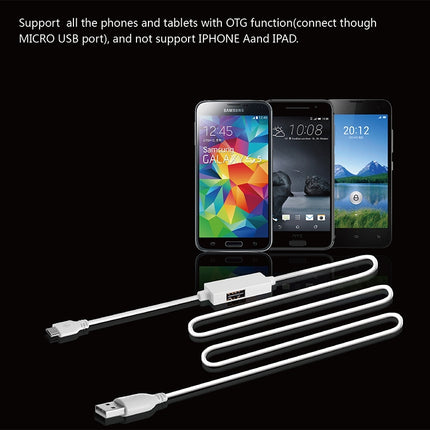 OTG-Y-03 USB 2.0 Male to Micro USB Male + USB Female OTG Charging Data Cable for Android Phones / Tablets with OTG Function, with Switch, Length: 1.1m, with Switch Length: 1.1m