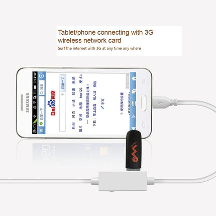 OTG-Y-03 USB 2.0 Male to Micro USB Male + USB Female OTG Charging Data Cable for Android Phones / Tablets with OTG Function, with Switch, Length: 1.1m, with Switch Length: 1.1m