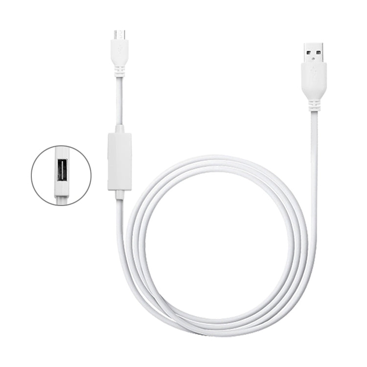 OTG-Y-02 USB 2.0 Male to Micro USB Male + USB Female OTG Charging Data Cable for Android Phones / Tablets with OTG Function, Length: 1.1m