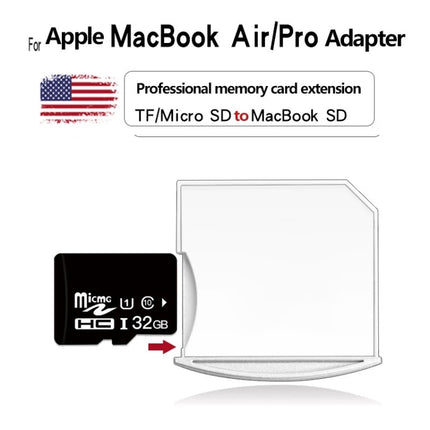 Adaptador de tarjeta Micro SD/TF a SD para MacBook Air/Pro, compatible con hasta 512 GB, 512 GB