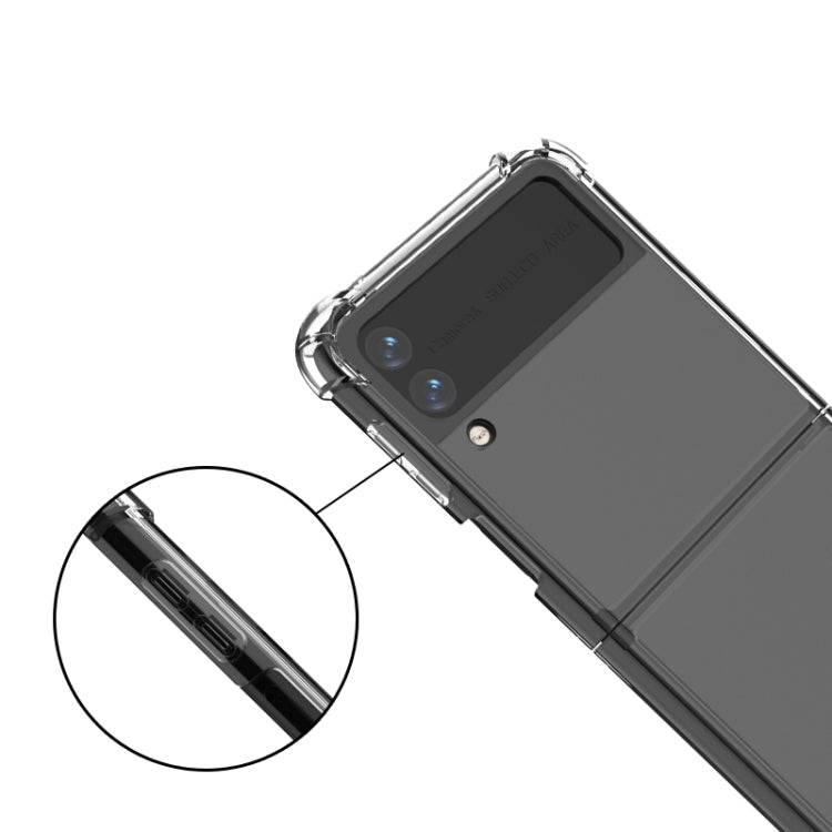 For Samsung Galaxy Z Flip4 Shock-resistant Transparent Acrylic TPU Phone Case