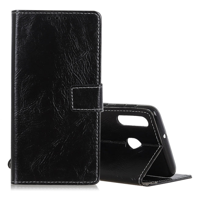 Retro Crazy Horse Texture Horizontal Flip Leather Case for Galaxy M30/A40S, with Holder & Card Slots & Photo Frame