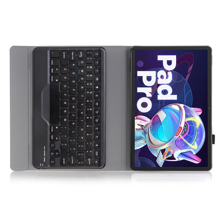 AM20-B Lambskin Texture Ultra-thin Bluetooth Keyboard Leather Tablet Case For Lenovo Xiaoxin Pad 2022 10.6 inch/Tab M10 Plus 10.6 3rd Gen 2022
