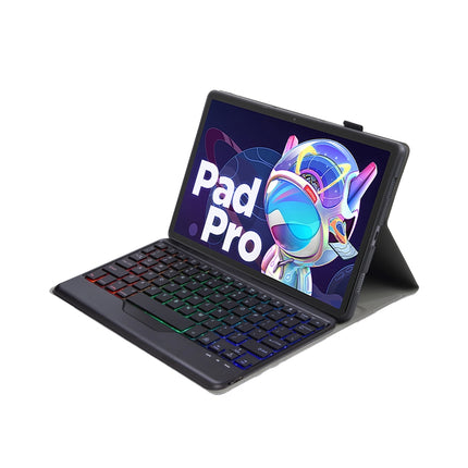 AM20-BS Lambskin Texture Ultra-thin Backlight Bluetooth Keyboard Leather Tablet Case For Lenovo Xiaoxin Pad 2022 10.6 inch/Tab M10 Plus 10.6 3rd Gen 2022