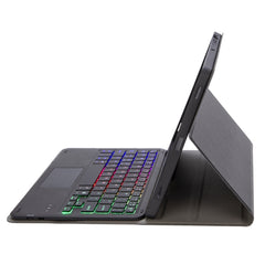 For iPad 11 2025 / 10th Gen 10.9 2022 A10B-AS Lambskin Texture Backlight Bluetooth Touch Keyboard Leather Tablet Case with Pen Slot, A10B-AS