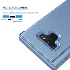 Mirror Clear View Horizontal Flip PU Leather Case for Galaxy Note 9 , with Holder, For Galaxy Note 9