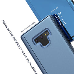 Mirror Clear View Horizontal Flip PU Leather Case for Galaxy Note 9 , with Holder, For Galaxy Note 9