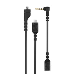 ZS0167 Sound Card Connecting Cable + Adapter Cable for Steelseries Arctis 3 5 7 Headphones, Sound Card Cable + Adapter Cable