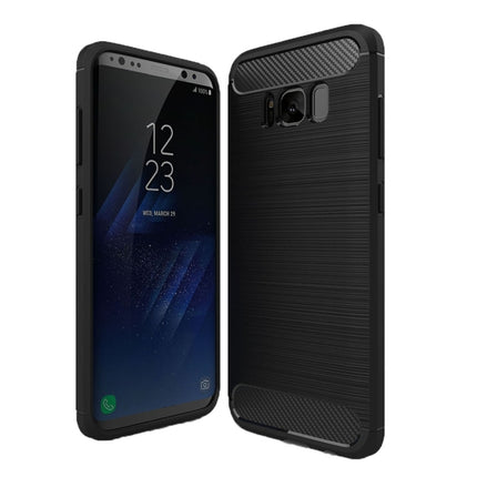 For Galaxy S8 Brushed Carbon Fiber Texture Shockproof TPU Protective Cover Case, For Samsung Galaxy S8, For Galaxy S8