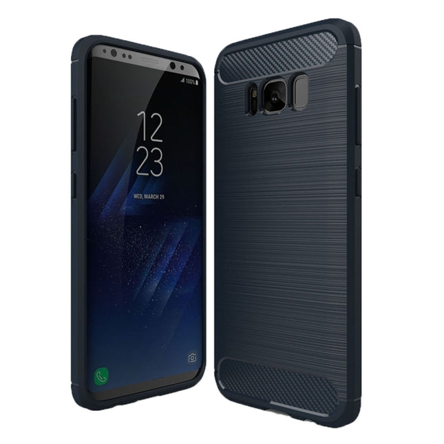 For Galaxy S8 Brushed Carbon Fiber Texture Shockproof TPU Protective Cover Case, For Samsung Galaxy S8, For Galaxy S8