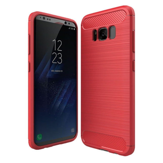 For Galaxy S8 Brushed Carbon Fiber Texture Shockproof TPU Protective Cover Case, For Samsung Galaxy S8, For Galaxy S8