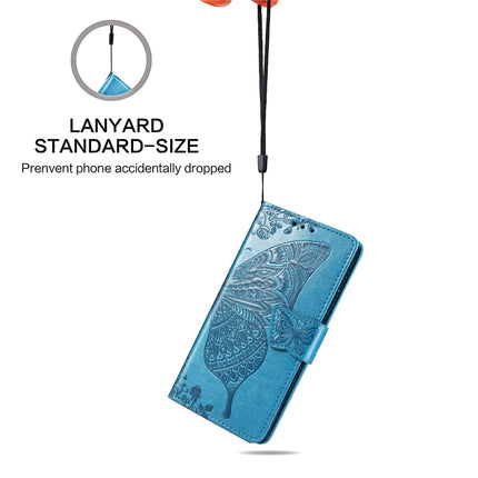 Butterfly Love Flowers Embossing Horizontal Flip Leather Case for Galaxy A70, with Holder & Card Slots & Wallet & Lanyard, For Galaxy A70