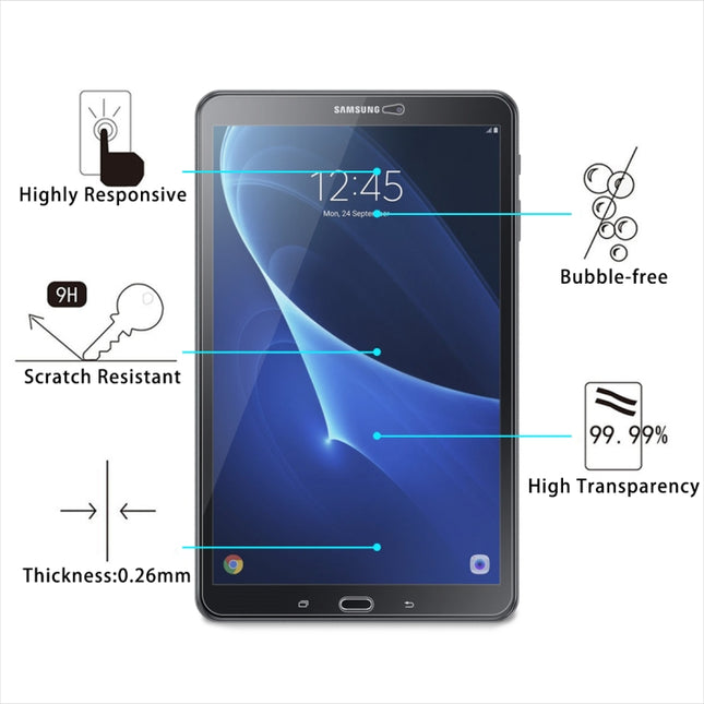 For Galaxy Tab A 10.1 (2016) T580 / T585 0.26mm 9H Surface Hardness 2.5D Explosion-proof Tempered Glass Screen Film