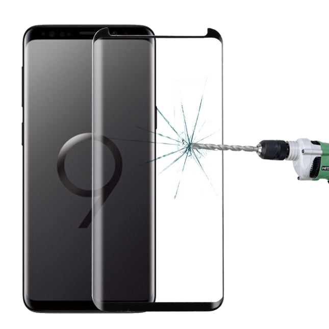 For Galaxy S9 0.33mm 9H Surface Hardness 3D Curved Edge Anti-scratch Non-full Screen HD Fully Adhesive Glass Screen Protector, For Galaxy S9 Fully Adhesive