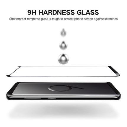 For Galaxy S9 0.33mm 9H Surface Hardness 3D Curved Edge Anti-scratch Non-full Screen HD Fully Adhesive Glass Screen Protector, For Galaxy S9 Fully Adhesive