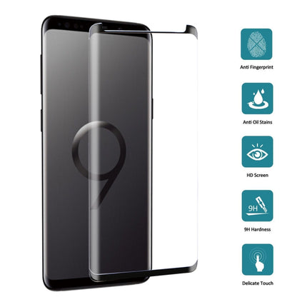 For Galaxy S9 9H Surface Hardness 3D Curved Edge Anti-scratch Non-full Screen HD Tempered Glass Screen Protector