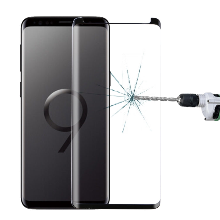 For Galaxy S9+ 9H Surface Hardness 3D Curved Edge Anti-scratch Non-full Screen HD Tempered Glass Screen Protector
