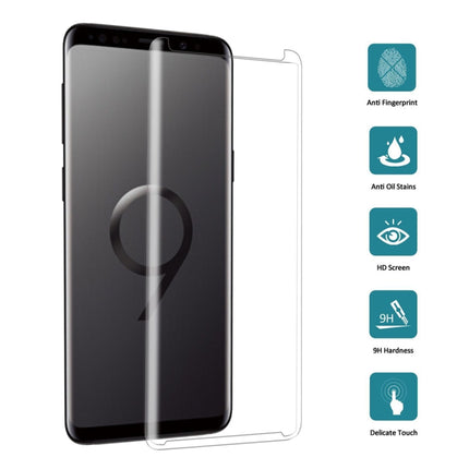 For Galaxy S9+ 9H Surface Hardness 3D Curved Edge Anti-scratch Non-full Screen HD Tempered Glass Screen Protector