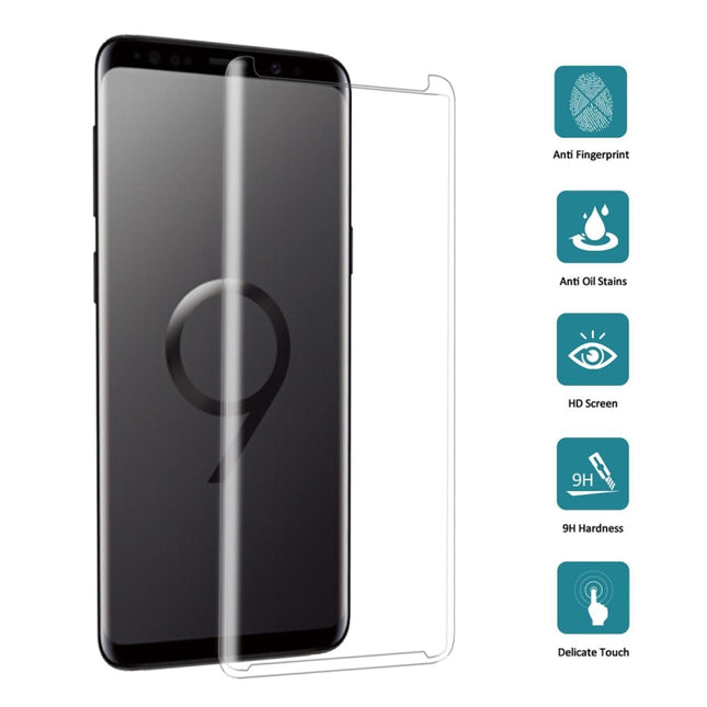 For Galaxy S9+ 9H Surface Hardness 3D Curved Edge Anti-scratch Non-full Screen HD Tempered Glass Screen Protector