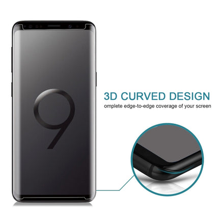 For Galaxy S9+ 9H Surface Hardness 3D Curved Edge Anti-scratch Non-full Screen HD Tempered Glass Screen Protector
