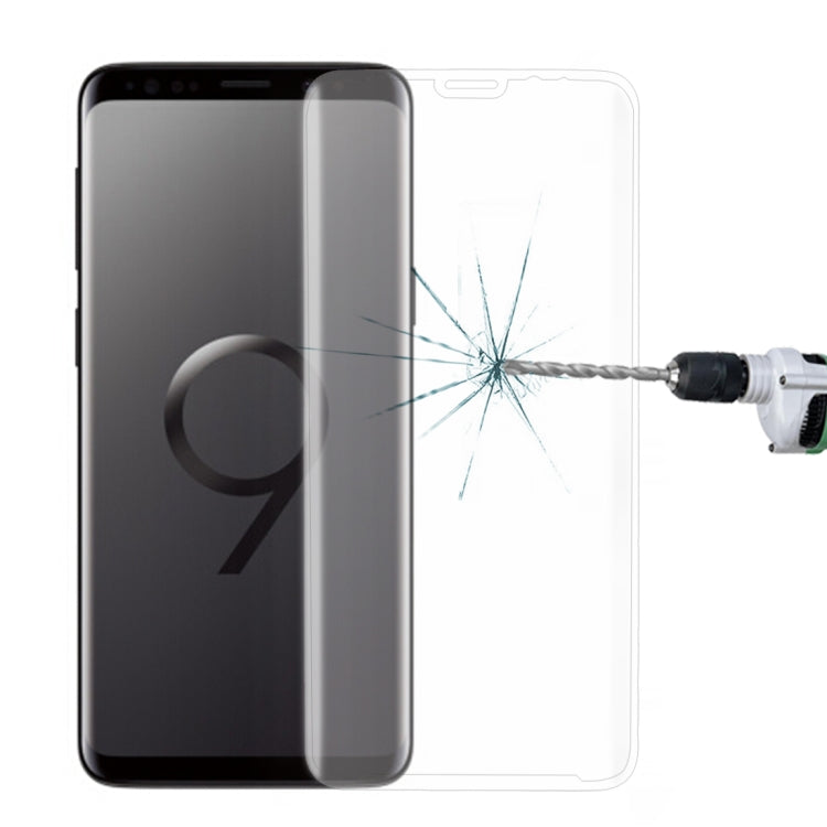 For Galaxy S9+ 9H Surface Hardness 3D Curved Edge Anti-scratch Full Screen HD Tempered Glass Screen Protector